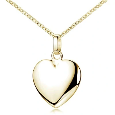 Abbildung von Materia Herzkette Gold Damen 45cm Herz Anhänger Silber 925 vergoldet klein KA 272 Gold_K61 45