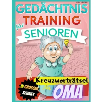Abbildung von Gedächtnistraining für Senioren: Kreuzworträtsel in großer Schrift Oma