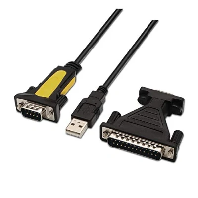 Abbildung von AISENS A104 0039 1.8 m USB auf Seriell Konverter, Schwarz