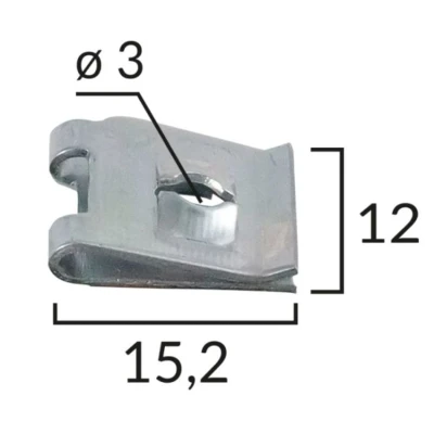 Abbildung von ROMIX 16031 Clip, Zier /Schutzleiste CITROËN: Relay II Van, Platform / Chassis, LANCIA: Ypsilon II, FIAT: 500 Hatchback, BRAVO 2