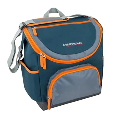 Abbildung von Campingaz Kühltasche Messenger Tropic 20L, Isoliertasche mit Tragegurt, kühlt bis zu 16 Std, faltbare Isotasche zum Einkaufen, Camping oder als Picknicktasche, blau
