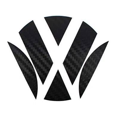 Abbildung von Finest Folia Emblem Ecken Inlays Folie Aufkleber passgenau (K006 .Carbon Schwarz)