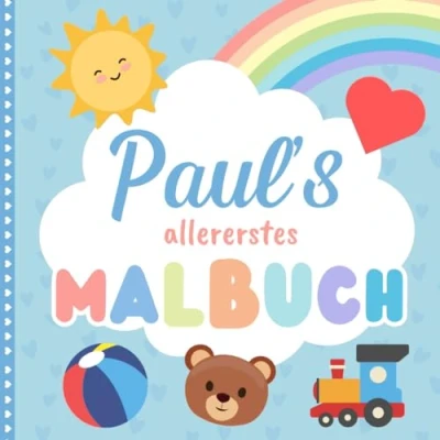 Abbildung von Paul&#039;s allererstes Malbuch: Personalisiertes Kritzelbuch für Paul ab 1 Jahr