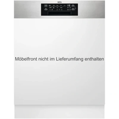 Abbildung von AEG Teilintegrierter Geschirrspüler 60 cm, Spülmaschine Serie 5000: AirDry Kein Nachtrocknen, Energieklasse B, Besteckschublade, 44 dB, Wasserstopp, 14 MG, FES7572APM