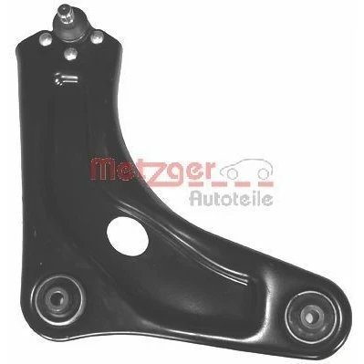 Abbildung von METZGER 58061402 Querlenker mit Trag /Führungsgelenk, Gummilager Vorderachse rechts PEUGEOT: 208 I Hatchback, 207 CC