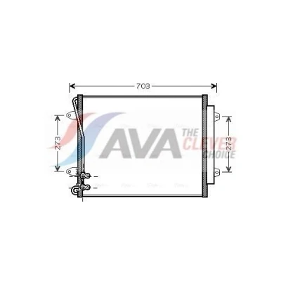Abbildung von PRASCO VNA5226D Klimakondensator mit Trockner 15,4 13,6 Aluminium 565 R 134a VOLKSWAGEN: Passat B7 Variant, B6 Saloon