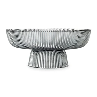 Abbildung von Navaris Frucht Schüssel aus Glas schwarze Glasschüssel für Früchte Salat Deko Salatschüssel Schale solidem Bowl Schwarz