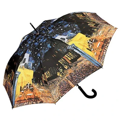 Abbildung von VON LILIENFELD Regenschirm Vincent Van Gogh: Nachtcafé Auf Automatik Damen Herren Kunst Stabil Stockschirm