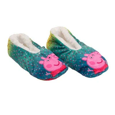 Abbildung von United Labels Peppa Wutz Ballerinas für Mädchen ABS Winter Hausschuhe gefüttert Kinder Slipper Pantoffeln Grün (23 26, numeric_23)