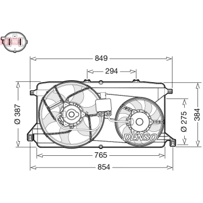 Abbildung von DENSO DER10009 Lüfter 12 FORD: Transit Mk6 Minibus