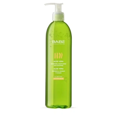 Abbildung von Laboratorios Babé Reines Aloe Vera Gel, 395 ml, erfrischend, feuchtigkeitsspendend, beruhigend, regenerierend, Sonnenexposition, Rasur und Haarentfernung, medizinisch ästhetische Behandlungen,