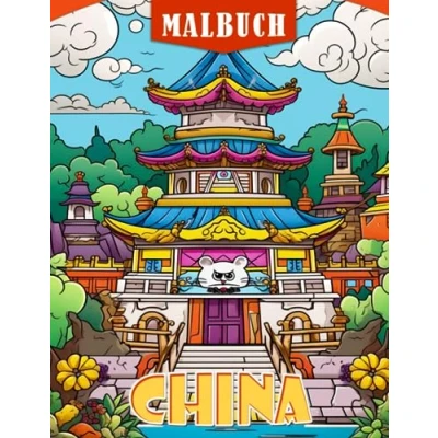 Abbildung von China Malbuch für Kinder: Erstaunliche Ausmalbilder mit wunderbaren Illustrationen alle Altersgruppen zum Spaß und Entspannen Ein ideales Geschenk besondere Anlässe