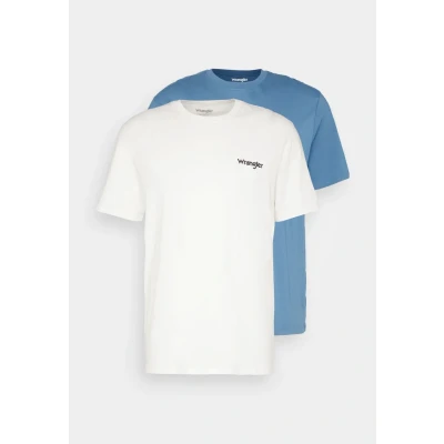 Abbildung von Wrangler SIGN OFF TEE 2 PACK Tshirt basic, Herren, Größe: XXL, Captains blue