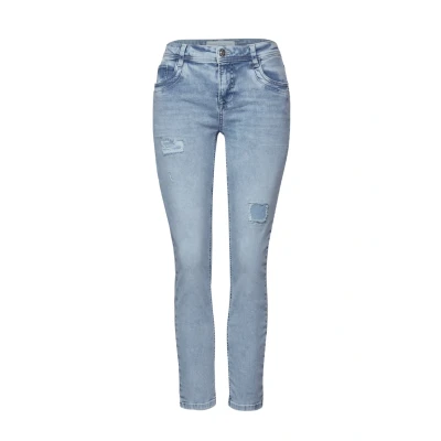 Abbildung von Street One IM Destroyed LOOK Jeans Slim Fit, Damen, Größe: 27x28, Blau
