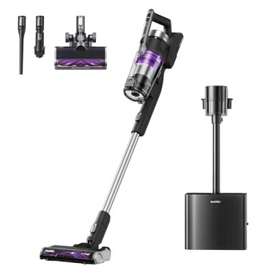 Abbildung von Eureka Stylus Elite Akku Staubsauger mit Absaugstation, 24000 Pa, Automatische Staubentleerung, 3L Staubbeutel, 60 Minuten Laufzeit, Anti Verwicklungsbürste, LED Scheinwerfer, Abnehmbarer