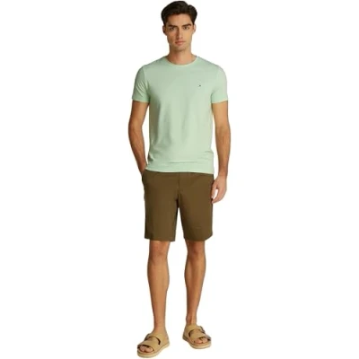 Abbildung von Tommy Hilfiger Stretch SLIM FIT TEE Tshirt basic, Herren, Größe: XXL, Opal green