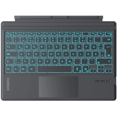 Abbildung von Inateck Surface Pro 7 Tastatur,Kompatibel mit 7/7+/6/5/4 Trackpad,Bluetooth 5.3, Farbiger Hintergrund Beleuchtung,QWERTZ,KB02027