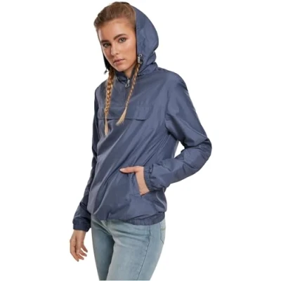 Abbildung von Urban Classics Basic Windbreaker, Damen, Größe: XXL, Vintageblue