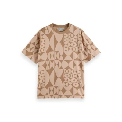 Abbildung von Scotch &amp; Soda Tshirt print, Herren, Größe: Medium, Diamond beige
