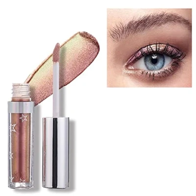 Abbildung von Allbesta Langlebig Glänzend Glitter Shimmer Flüssiger Lidschatten Stift Wasserfest Metallic Pigmente Make up