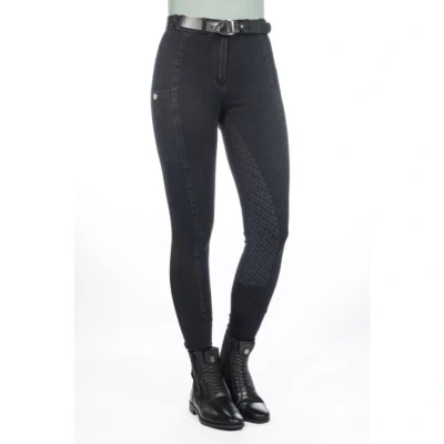 Abbildung von HKM Reithose Harbour Island Denim Full Grip Schwarz 36