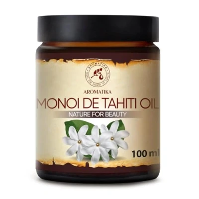 Abbildung von Monoi de Tahiti Öl 100ml Gardenia Tahitensis Körperbutter Body Butter Tiare Emollient Gesichtsöl für Trockene Haut Haarkur Hautpflege Handpflege Körperöl