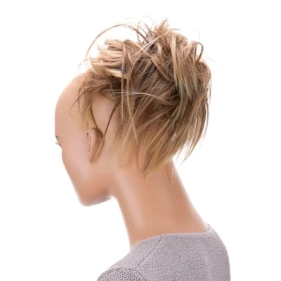 Abbildung von CAISHA Jumbo Haarteil Haargummi Dutt Flora Hochsteckfrisuren Brautfrisuren Natürlich Gewellt Unordentlich DM17cm Braun Blond Mix G18F