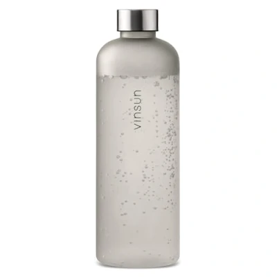 Abbildung von VINSUN Trinkflasche 1,5L grau wiederverwendbar, Kohlensäure geeignet, BPA frei, Tritan Leichte Wasser Flasche für Sport, Outdoor, Schule, Uni, Fahrrad, Büro, Gym