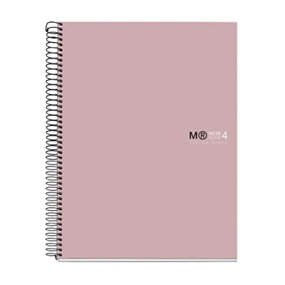 Abbildung von Miquelrius Notizbuch A4 (210 x 297 mm), Notebook The Original Colours, 120 Blatt 90 g/m² und 4 Farbstreifen, Raster 5 mm, Loch Stanzung, Hardcover, Farbe Sand
