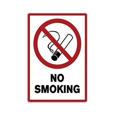 Abbildung von No smoking/rauchen verboten Schild 20 x 30 cm aus stabiler PVC Hartschaumplatte 3mm mit UV Schutz von STROBO