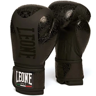 Abbildung von LEONE 1947, Maori Boxhandschuhe, Unisex Erwachsene, Schwarz, 10 OZ, GN070