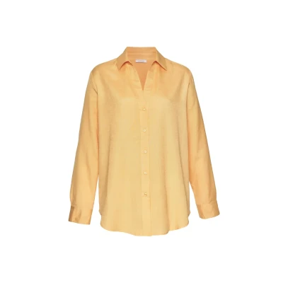 Abbildung von Lascana Hemdbluse, Damen, Größe: 46, Mango peach