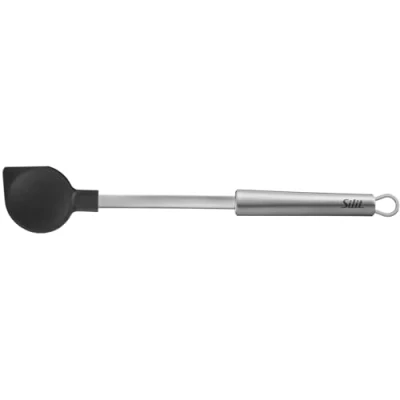 Abbildung von Silit Classic Line Kochlöffel Kunststofflaffe 34 cm, Edelstahl poliert, Teigschaber, Küchenhelfer mit hitzebeständiger Laffe, spülmaschinengeeignet