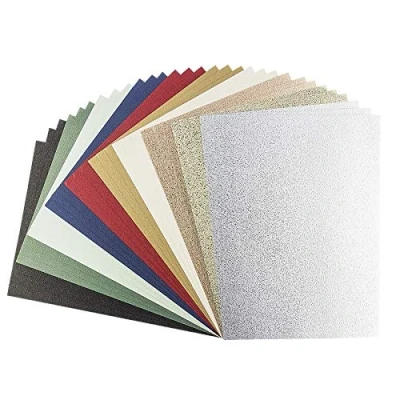 Abbildung von Ideen mit Herz Effekt Karton &quot;Oslo&quot; DIN A4 230 g/m² geprägtes Bastel Papier 10 Farben 30 Bogen