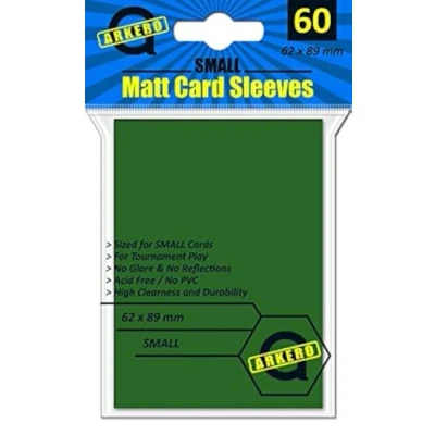 Abbildung von Arkero G Small Matt Card Sleeves Green (60 Matte, Grüne Kartenhüllen) Yu Gi Oh! Größe