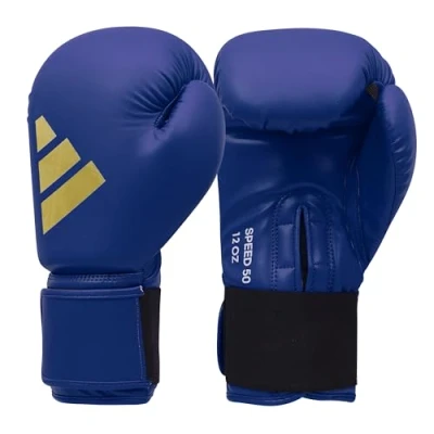 Abbildung von adidas Boxhandschuhe Speed 50, Erwachsene, Boxing Gloves 12 oz, Punchinghandschuhe komfortabel und langlebig, blau