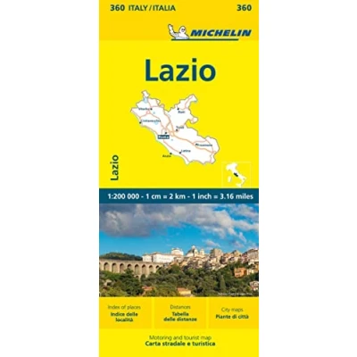 Abbildung von Michelin Latium: Straßen und Tourismuskarte 1:200.000 (MICHELIN Localkarten)