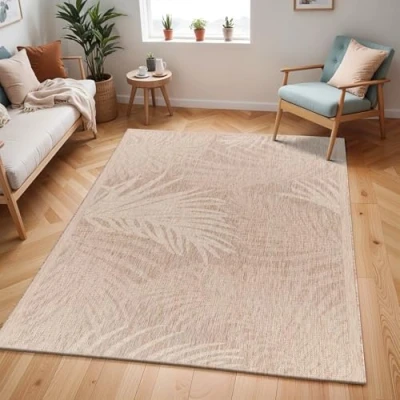 Abbildung von Surya Teppich »Coastal 2384«, rechteckig, 4 mm Höhe, In /Outdoor Boho Jute Optik, Balkon, Terrasse, Garten, Beige