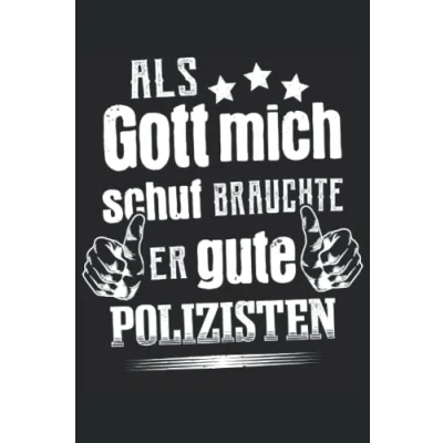 Abbildung von Lustiges Polizei Notizbuch (liniert) Gott Polizist Beamter Polizisten