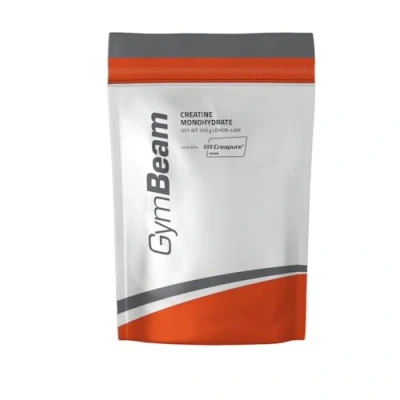 Abbildung von Creapure ® Creatin Monohydrat Pulver mikronisiert, auch mit Geschmack, hochdosiert, 100% reines Kreatin Pulver, vegan für Training &amp; Leistungssteigerung GymBeam (500g, Zitrone Limette)