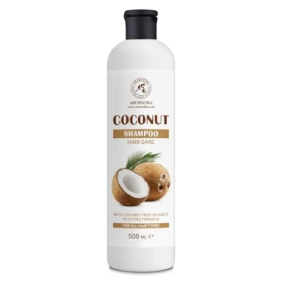 Abbildung von Kokos Shampoo 480ml mit 100% Natürliches Kokosöl Cocos für Haarwachstum &amp; Volumen Sulfatfreies Coconut