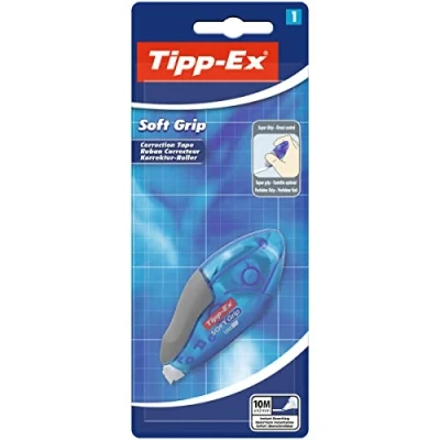 Abbildung von Tipp Ex Korrekturroller Soft Grip, 10 m x 4.2 mm, 1er Pack, Ideal für das Büro, Home Office oder die Schule