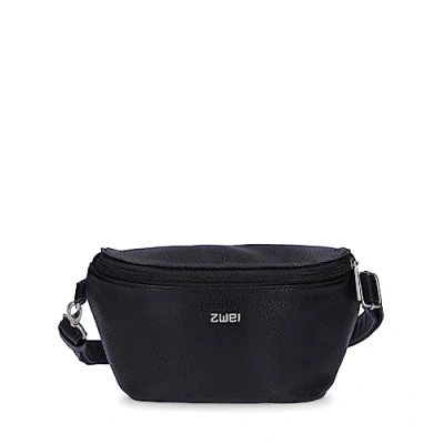 Abbildung von Zwei Damen Hip Bag Mademoiselle.M MH4 Bauchtasche 25 cm 1 Liter aus hochwertigem Kunstleder, Crossbody wasserabweisend, 3 in Bequeme Brusttasche, Gürteltasche &amp; Hüfttasche (Noir)