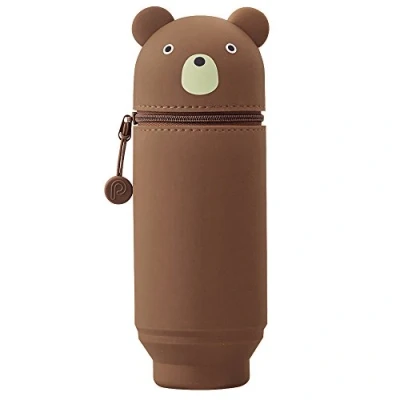 Abbildung von LIHITLAB Kawaii Japanischer Bär Großes Stand Up Federmäppchen Für Schule Büro College, Niedliche Schulbedarf, Tier Stifthalter Bleistifthalter Mädchen, Künstler Federmäppchen, (A7714 1)