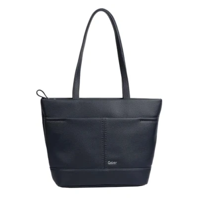 Abbildung von Gabor bags Lenea Damen Shopper Umhängetasche Reißverschluss Mittelgroß Blau