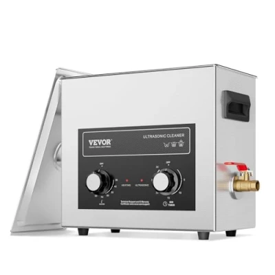 Abbildung von VEVOR Ultraschallreiniger mit Heiztimer &amp; Korb 6 L professionelle digitale Schallkavitationsmaschine, 180 W Reinigungsmaschine für Uhreninstrumente Brillen Münzen Metallteile Werkzeuge