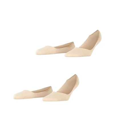 Abbildung von ESPRIT Damen Füßlinge Cotton Invisible 2 Pack W IN Baumwolle unsichtbar einfarbig Paar, Beige (Cream 4011), 39 42