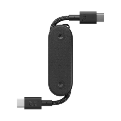 Abbildung von Native Union Pocket Cable 60W Verstärktes geflochtenes USB C zu Portables Ladekabel Kompatibel mit iPhone 16, 16 Pro, Pro Max, iPad Air, Galaxy S24, Flip 6, Fold 6 (Schwarz)