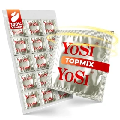 Abbildung von 100 YOSI Markenkondome Topmix Mixed Kondome (20x Ribbed/20x Ultra Thin/20x Banane/20x Erdbeere/20x Traube)