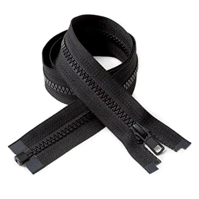 Abbildung von Ipea BSLAM060/20 Reißverschluss, Größe #5, teilbar, Länge 60 cm, Breite 30 mm, Schwarz, 2 Stück.